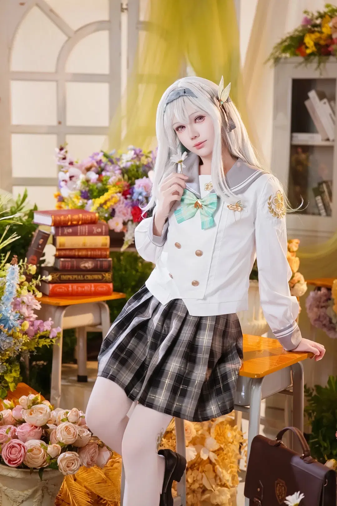 [Firefly cosplay] Honkai: Star Rail greenhouse photography preppy style girl by sakura雨尘酱 - Image 5