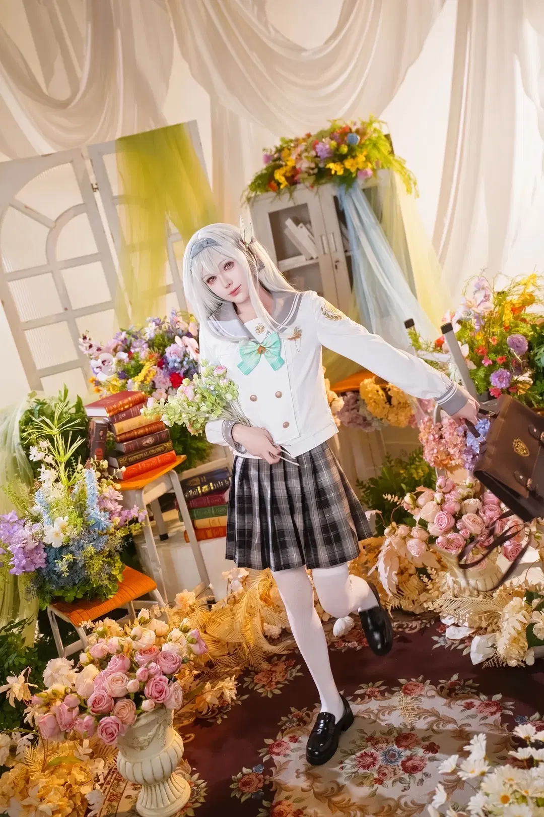 [Firefly cosplay] Honkai: Star Rail greenhouse photography preppy style girl by sakura雨尘酱 - Image 7