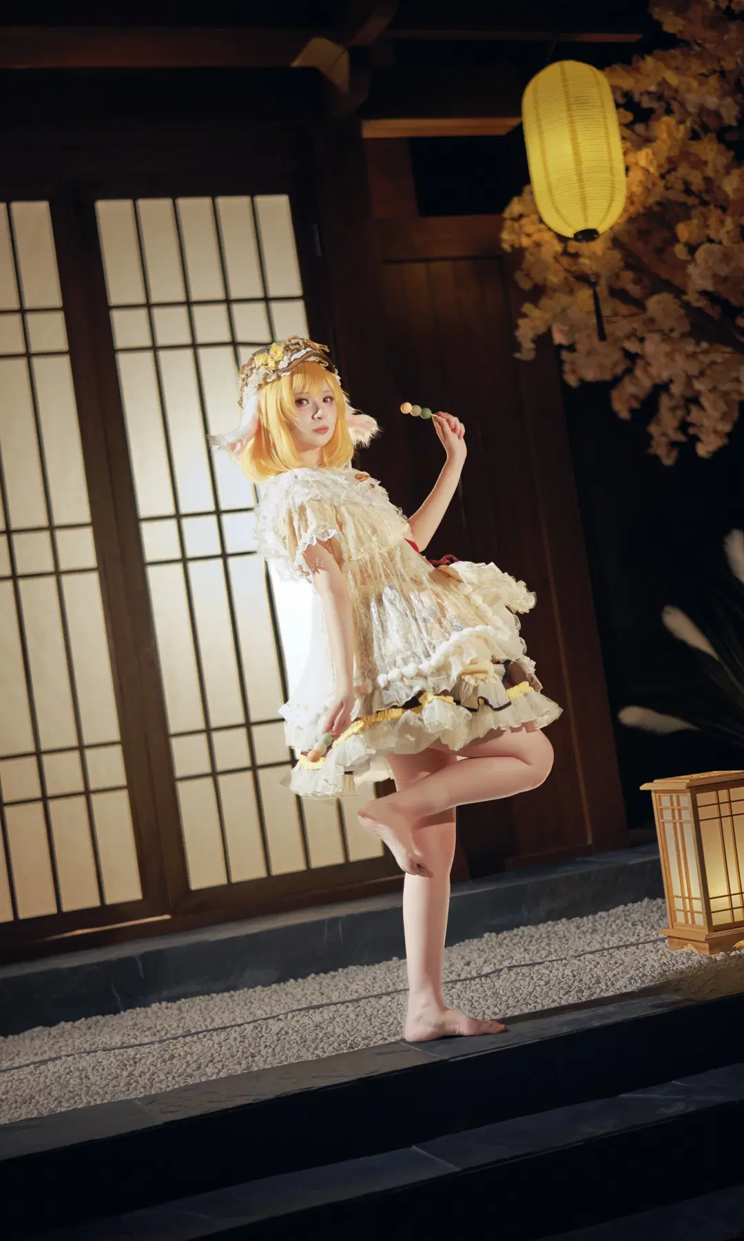 【鈴瑚コスプレ】『東方Project』玉兎が紡ぐ優美な和風写真 - 君花花 - 2枚目