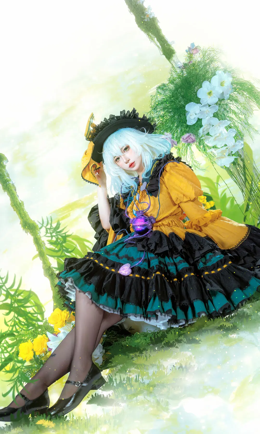东方project, 二次元cosplay, 古明地恋cos, 黑丝, 洛丽塔洋装