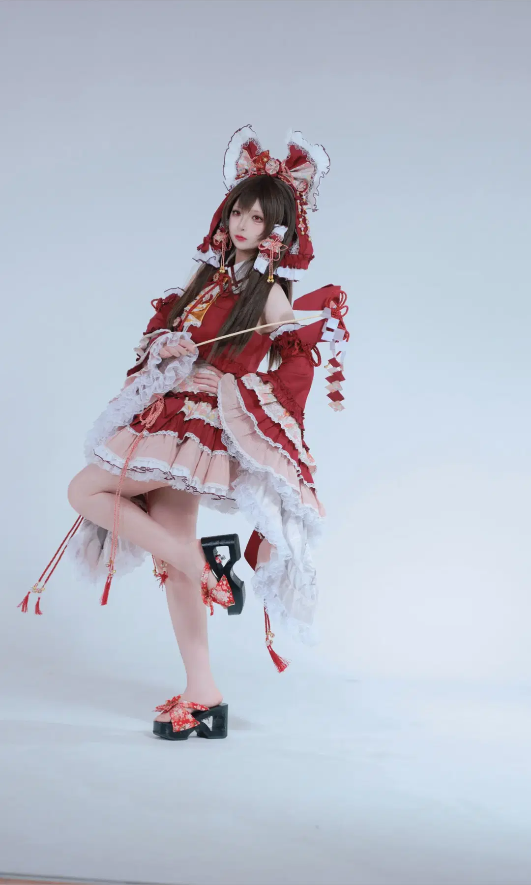 【博麗靈夢cos】東方Project 退治中的紅白巫女 - 君花花 - 第3張