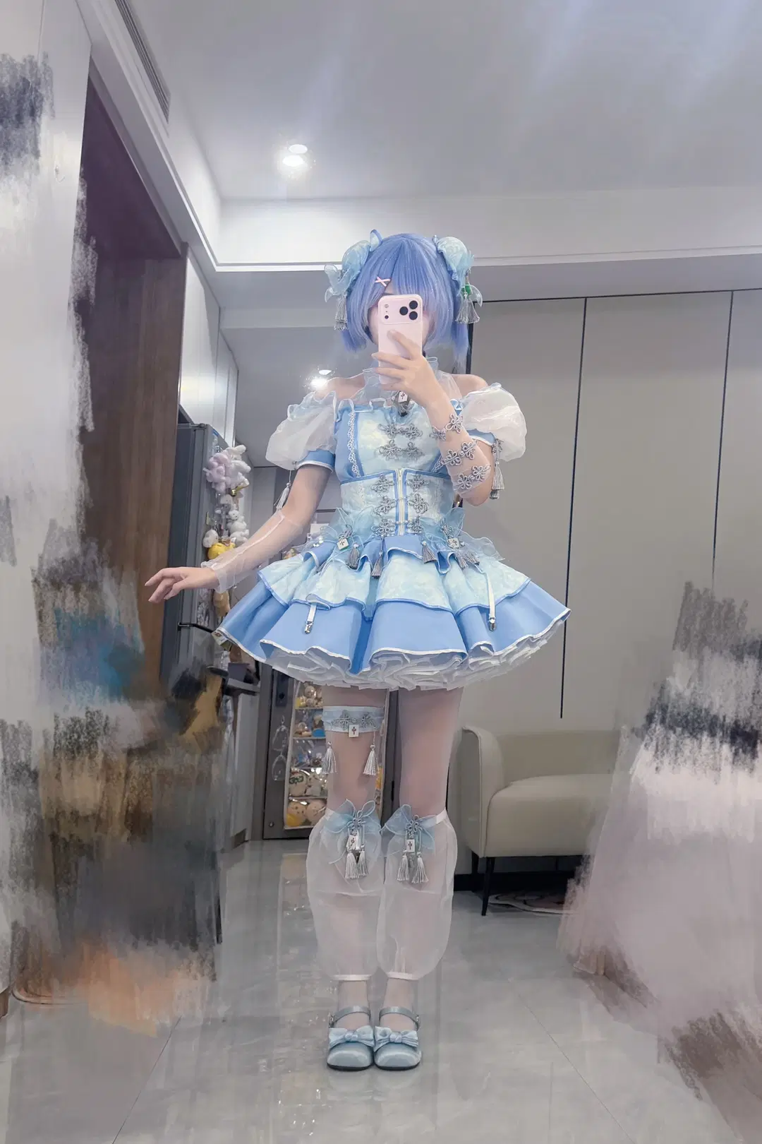 蕾姆 cos 水色糖果麻將 這套 malymoon 中華娘造型適配度直接拉滿 - 是橘子啊i - 第3張