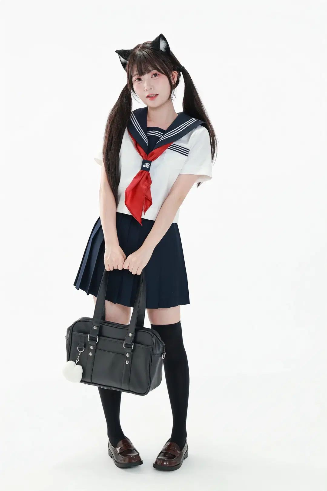 水手服双马尾的元气站姿参考 - Vera露露儿__ - 第5张