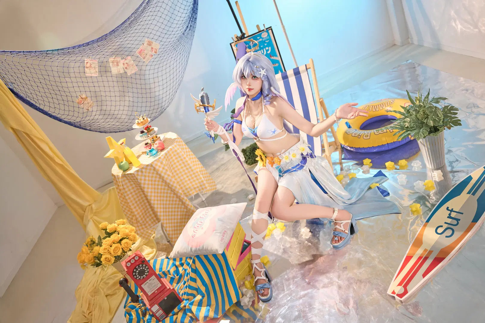 [Robin cosplay] Honkai: Star Rail Summer Sunny Song Swimsuit cosplay main photos by 海风挽 - Image 2