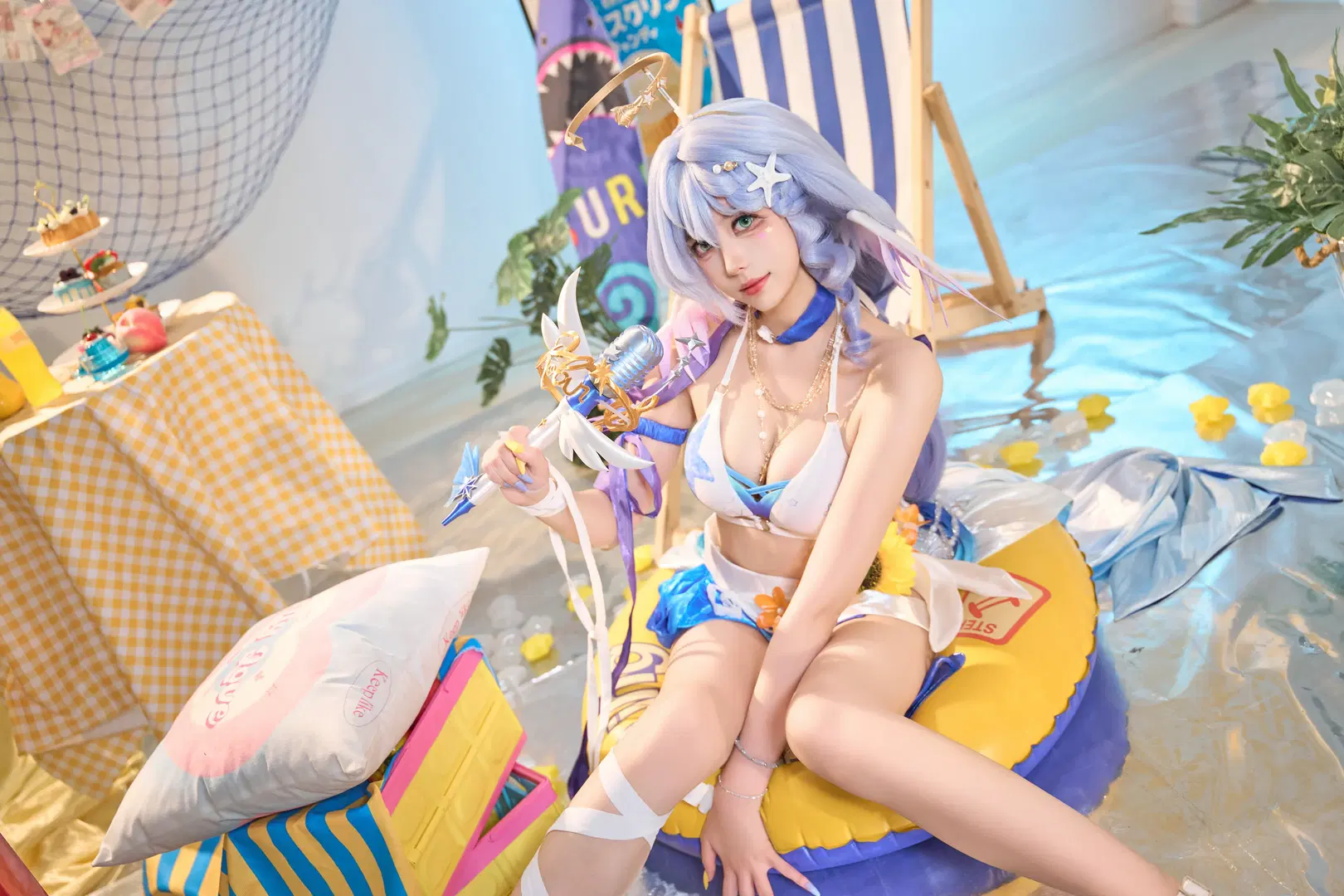 [Robin cosplay] Honkai: Star Rail Summer Sunny Song Swimsuit cosplay main photos by 海风挽 - Image 3