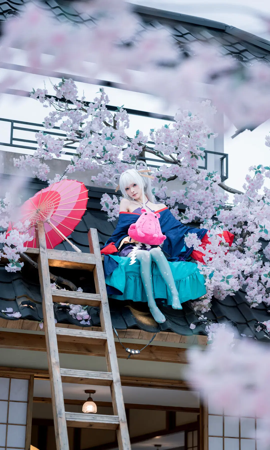 Cosmic Princess Kaguya! Yachiyo Cosplay: Japanese Style Fantasy Beneath Cherry Blossoms by Dr.Chocolate - Image 4