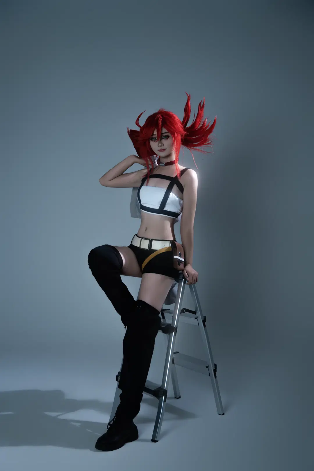 コスプレ, スタジオ撮影, リヨウ コスプレ, オーバーニーソックス, 鄭州撮影予約