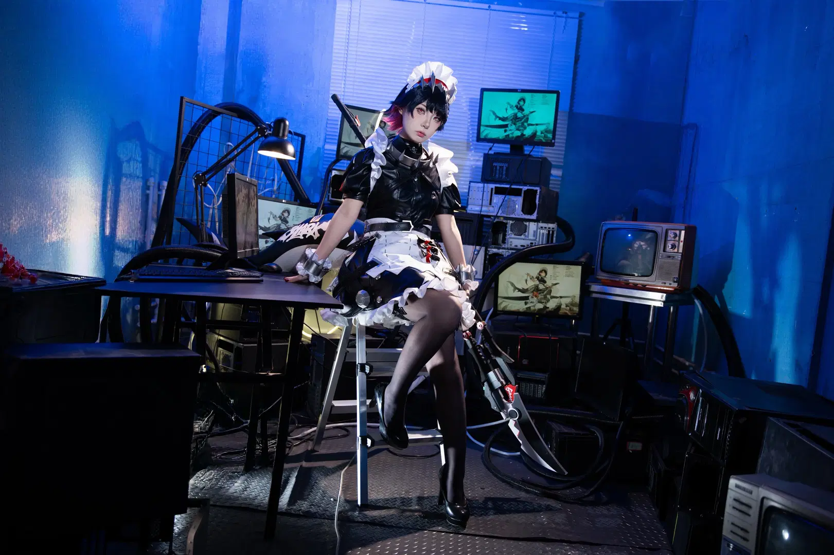 [Ellen Joe cosplay] The cold and glamorous Shark girl in a retro-tech studio by 拾月影棚 - Image 7