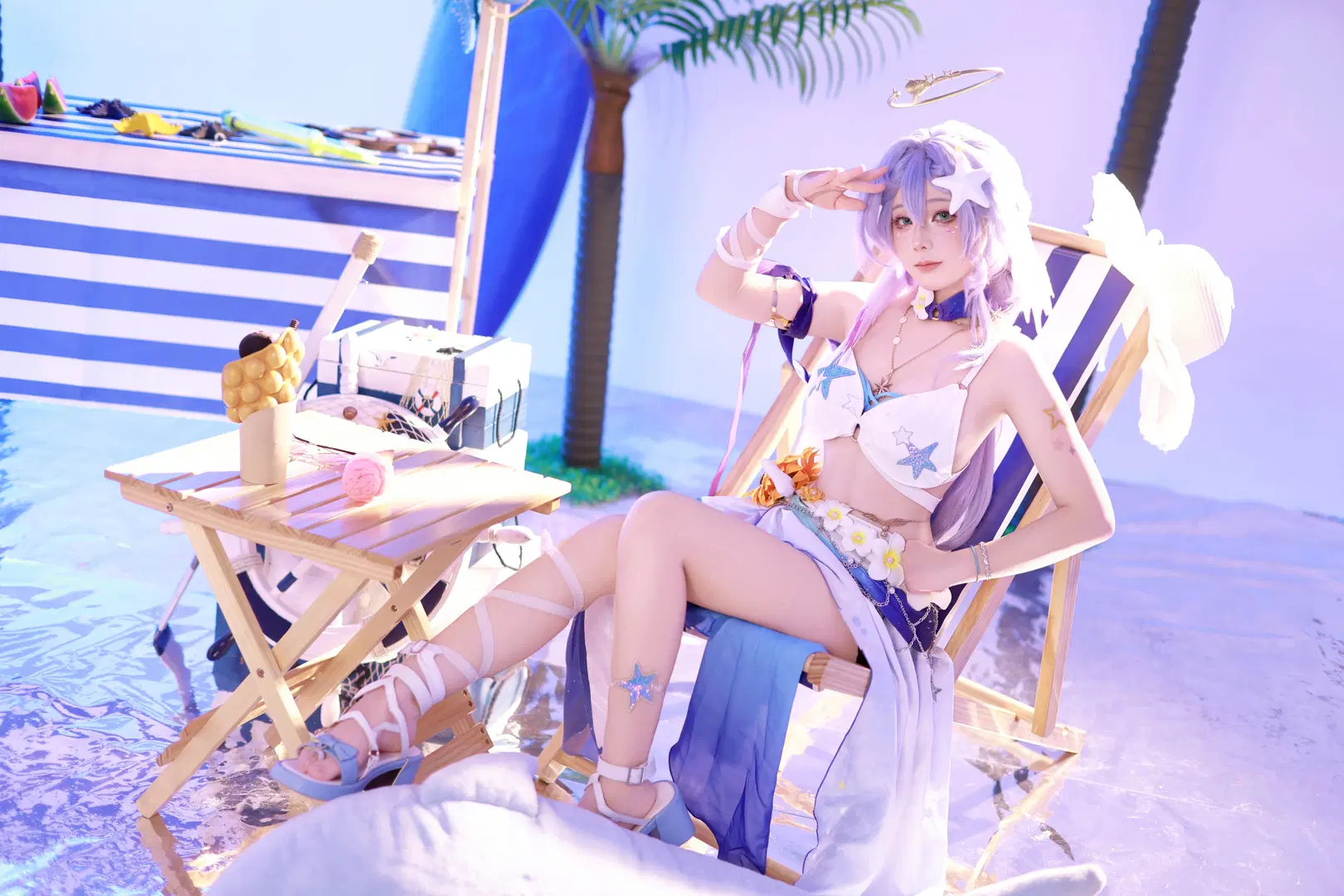 [Robin cosplay] Honkai: Star Rail Refreshing Summer Beach Holiday by 清濯睡不醒 - Image 3