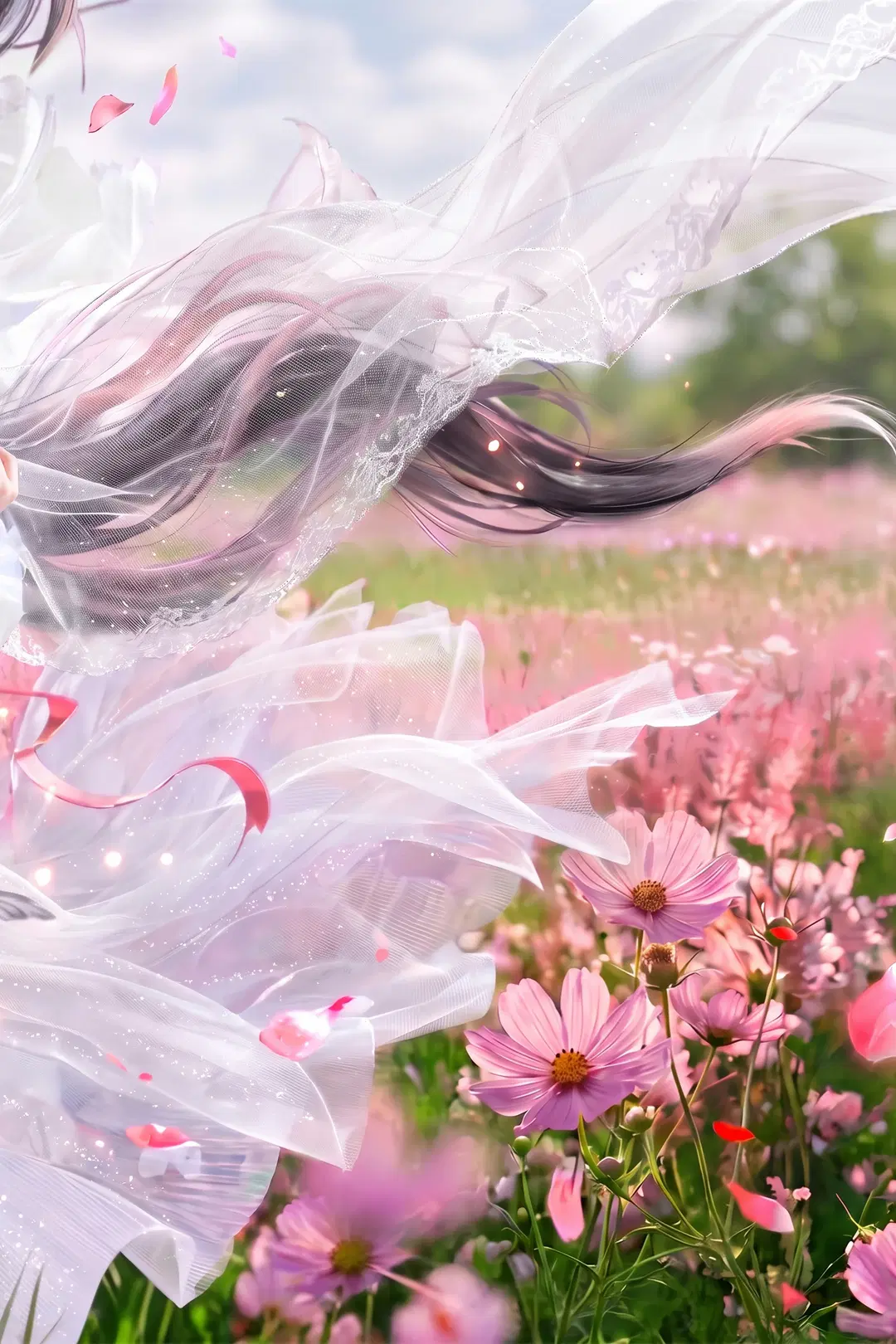 [Lucia cosplay] Punishing: Gray Raven Bridal Style: Aesthetic Freeze-Frame in a Sea of Flowers Photo Shoot by 桃田心Nya - Image 3