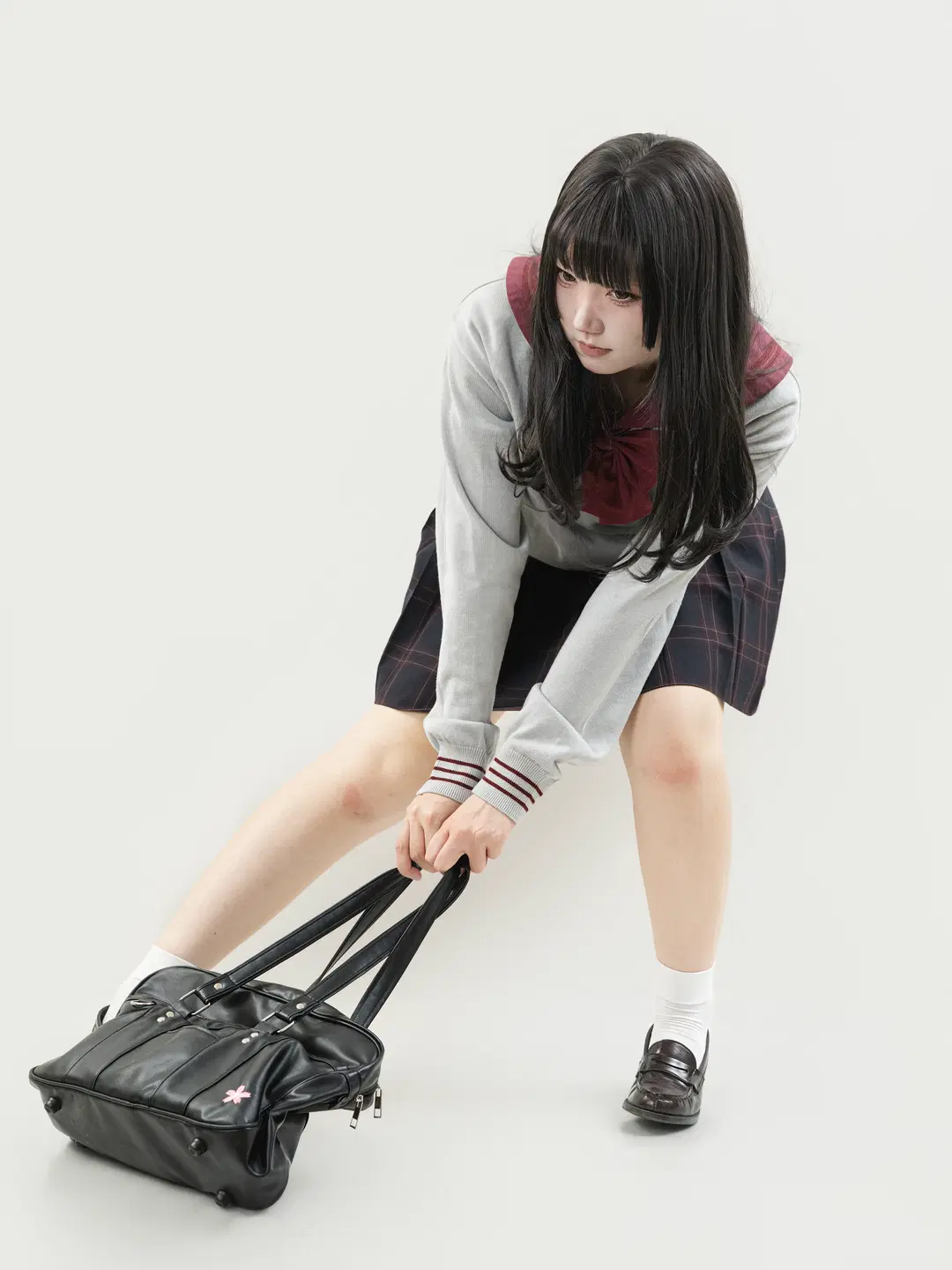 津久野JK制服穿上身，不爱说话的转校生氛围感拉满 - 果七 - 第7张