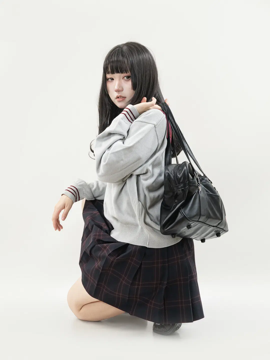 津久野JK制服穿上身，不爱说话的转校生氛围感拉满 - 果七 - 第8张
