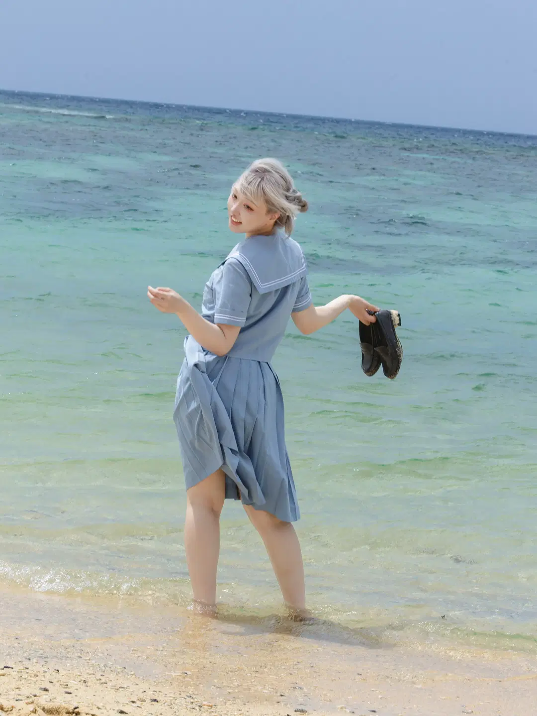 水手服, 绘画参考, 海边拍照姿势, 校供, 熊本蓝