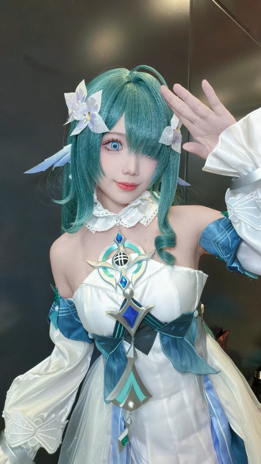 [Vodyanitsa cos] Genshin Impact: Makeup Test and Photoshoot Log of the Cyan-Green Spirit by 凌乱_May - Image 2