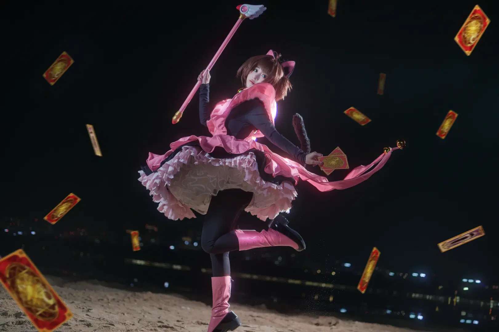 【木之本樱cos】魔卡少女樱进阶动作与悬浮拍摄分享 - 轩叉子 - 第11张
