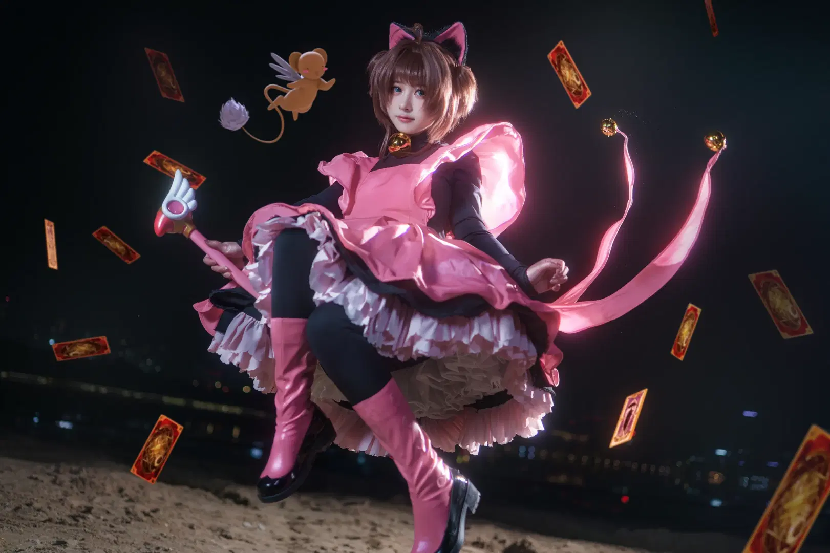 【木之本樱cos】魔卡少女樱进阶动作与悬浮拍摄分享 - 轩叉子 - 第9张