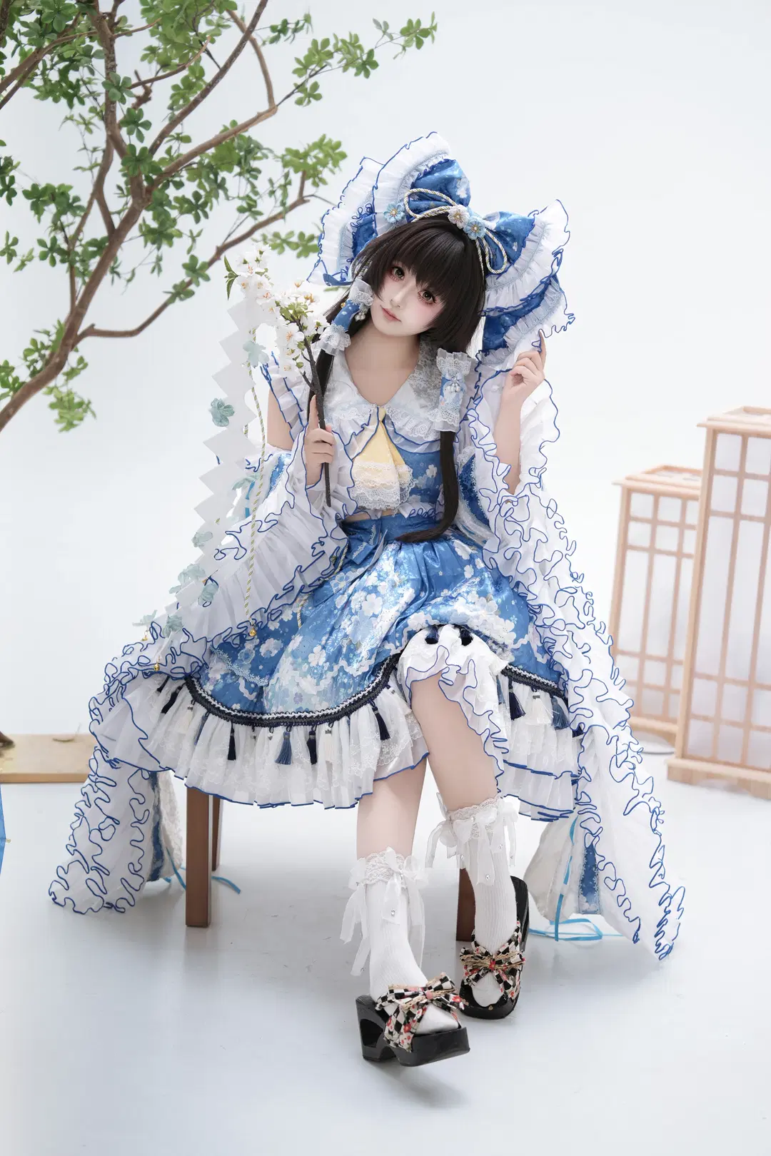 博麗靈夢cos, 東方project, 青靈夢, 東方二設, 絲襪