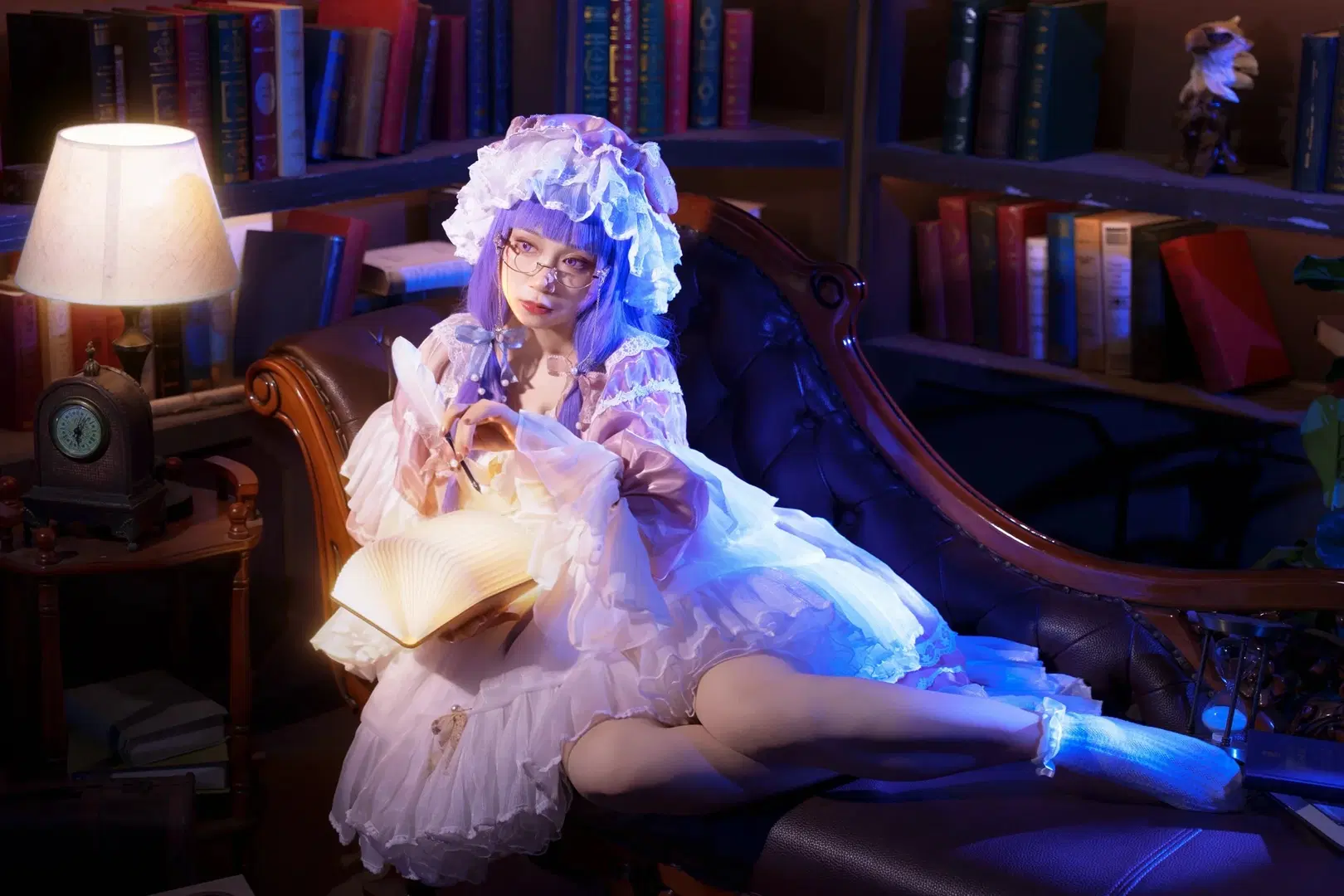 【パチュリー コスプレ】『東方Project』静寂に包まれた読書のひととき - 莜子YOKO - 4枚目