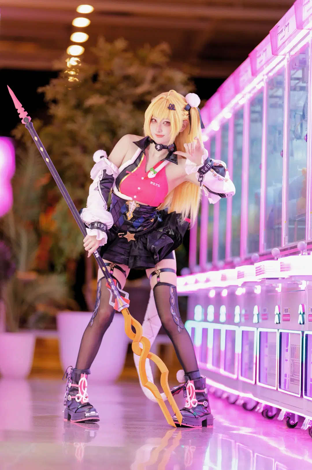 绝区零, 希希芙cos, 二次元摄影, 黑丝, 电玩城拍照