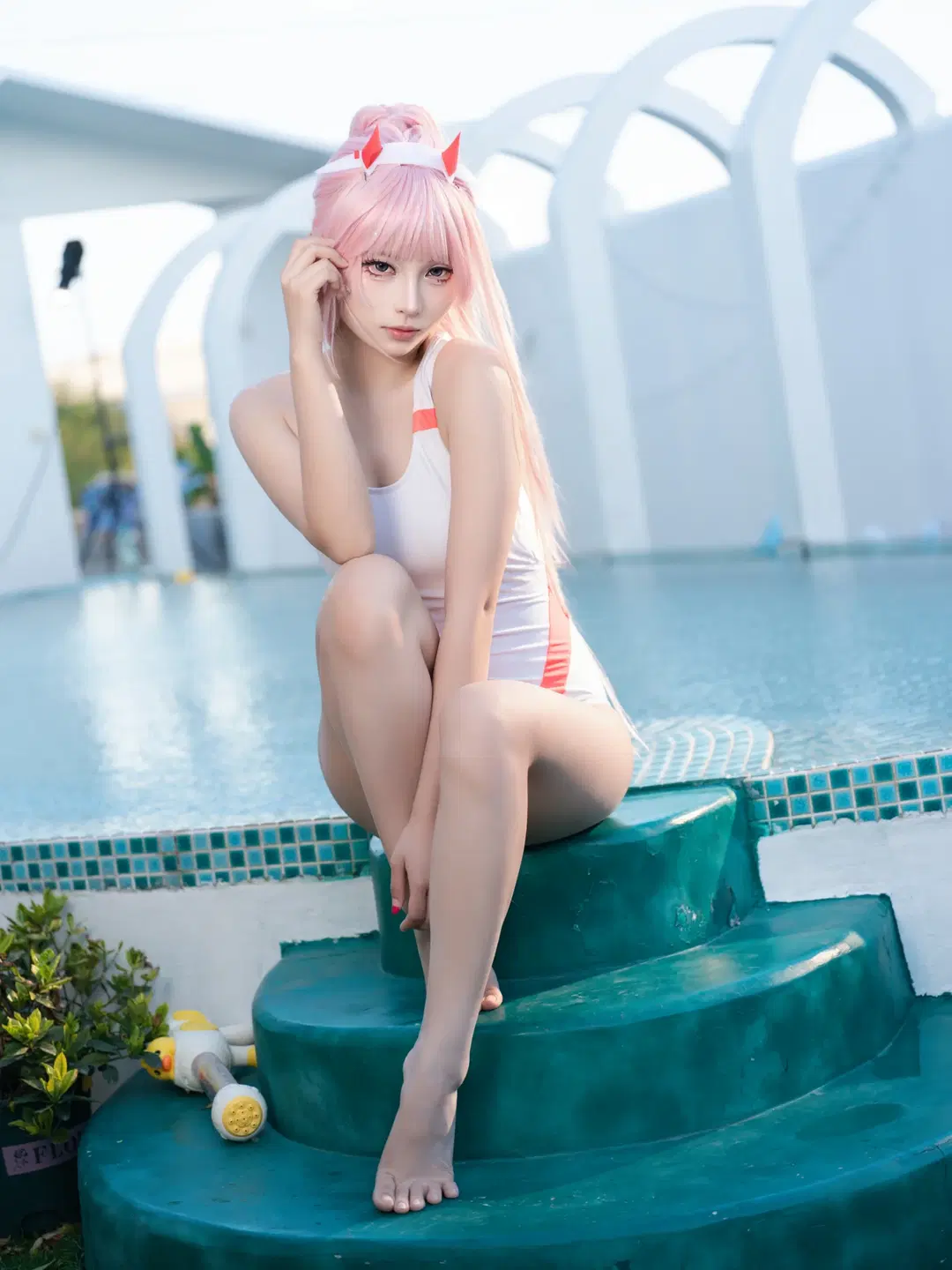 【02cos】夏日泳池的一抹白色清凉 - 青屿丶 - 第5张