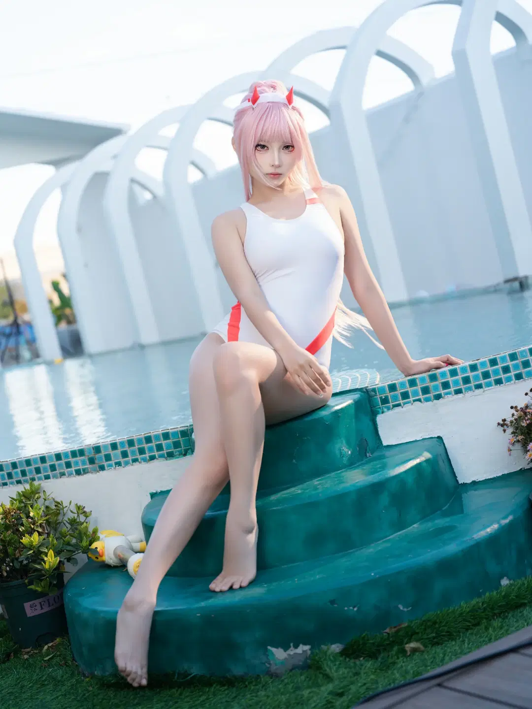 【02cos】夏日泳池的一抹白色清凉 - 青屿丶 - 第7张
