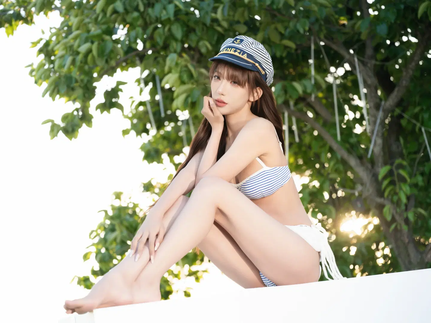 夏日泳池边的水手风泳装cos记录 - 青屿丶 - 第11张