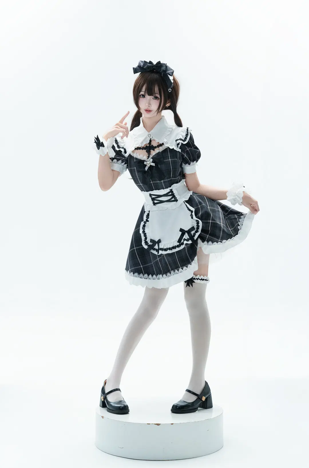 コスプレ, ロリータ, メイド服, 白ストッキング, ツインテール