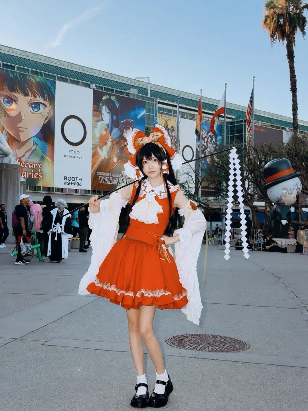 博丽灵梦cos, 东方Project, 巫女服, 东方project cos, 白袜