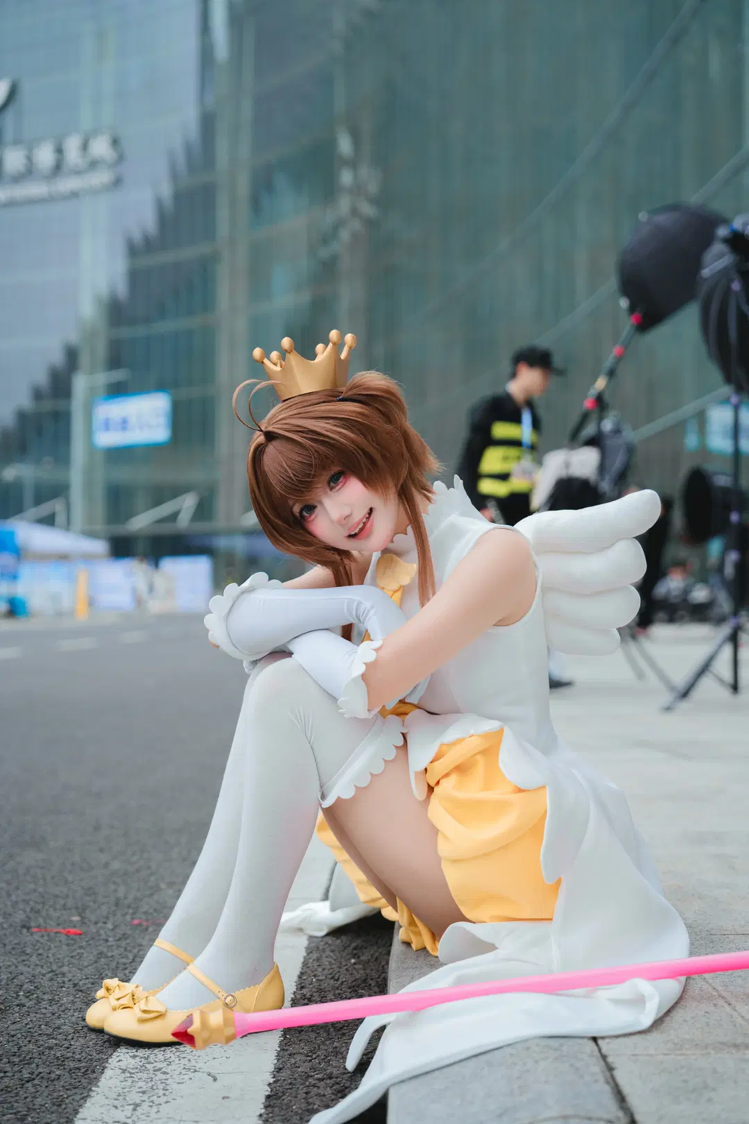 cosplay, 漫展, 木之本櫻cos, 魔卡少女櫻, 白絲