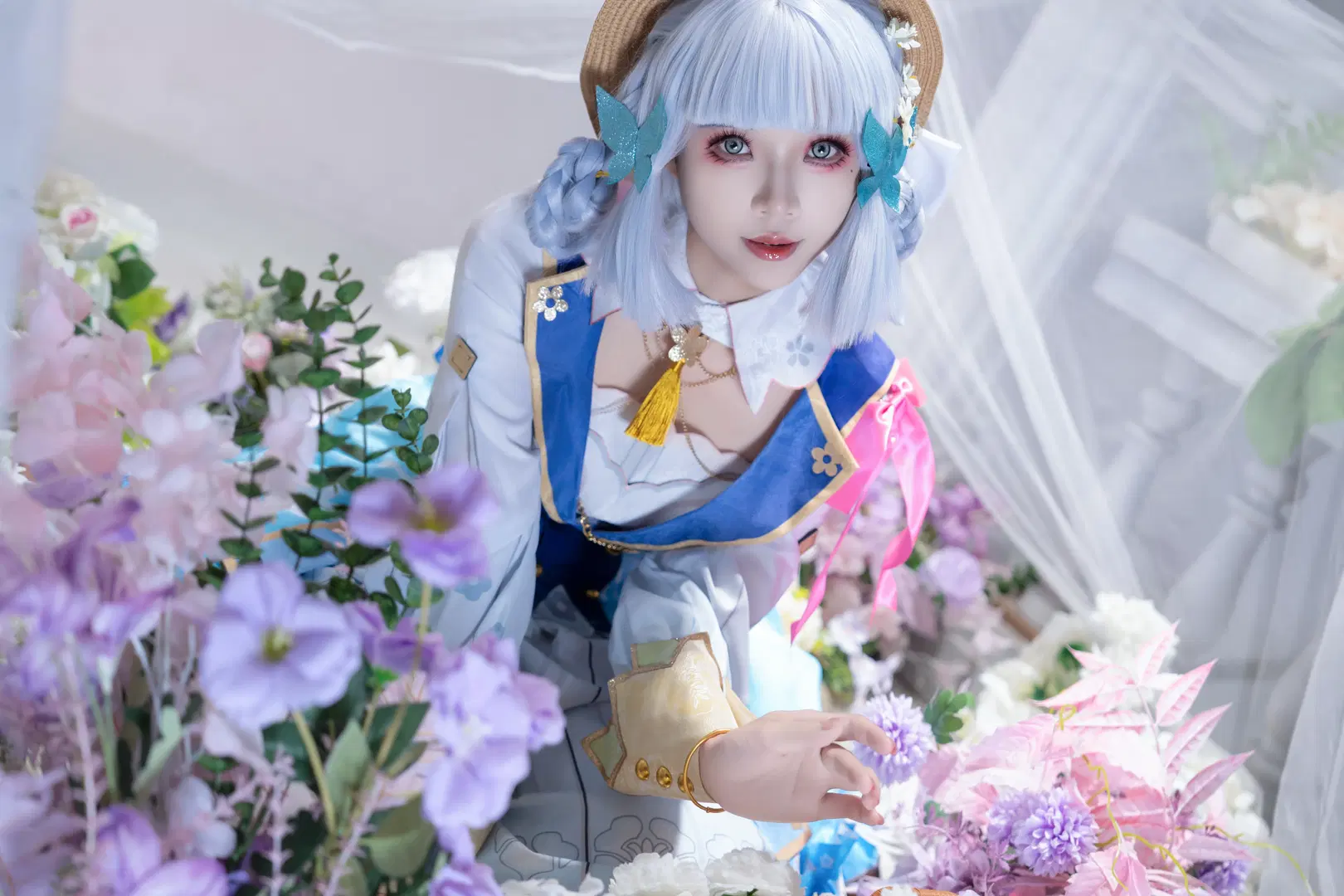 [Kamisato Ayaka cosplay] Kamisato Art: Soumetsu: Genshin Impact Springbloom Missive Garden Adventure by 子璃 - Image 2
