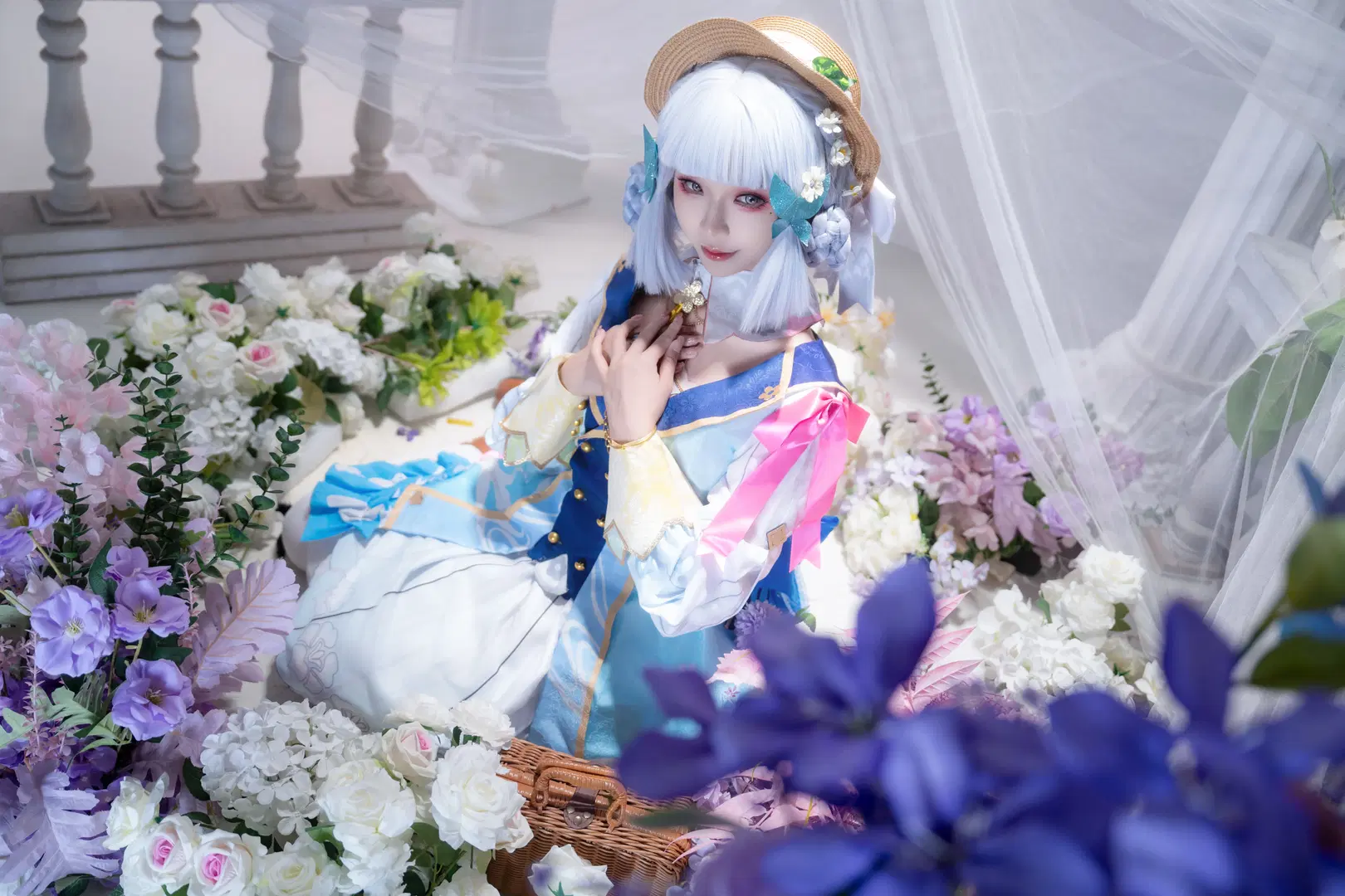 [Kamisato Ayaka cosplay] Kamisato Art: Soumetsu: Genshin Impact Springbloom Missive Garden Adventure by 子璃 - Image 3