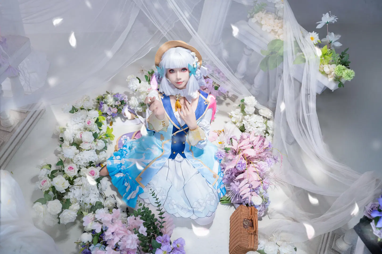 [Kamisato Ayaka cosplay] Kamisato Art: Soumetsu: Genshin Impact Springbloom Missive Garden Adventure by 子璃 - Image 5