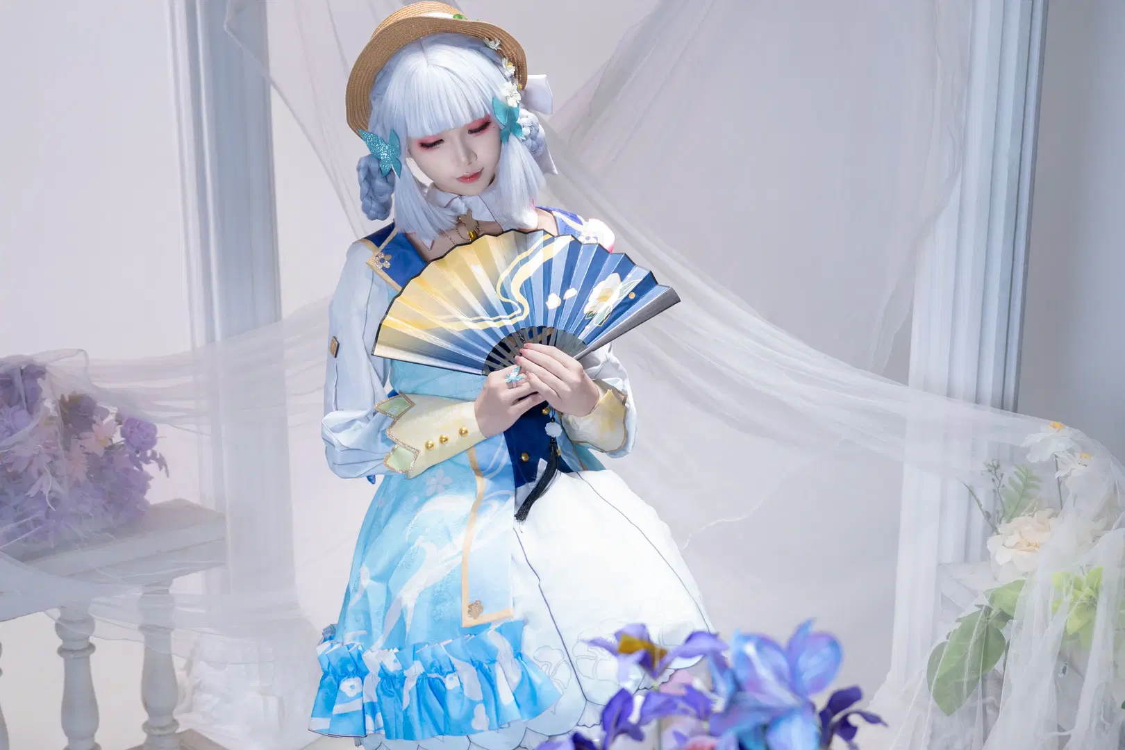 [Kamisato Ayaka cosplay] Kamisato Art: Soumetsu: Genshin Impact Springbloom Missive Garden Adventure by 子璃 - Image 7