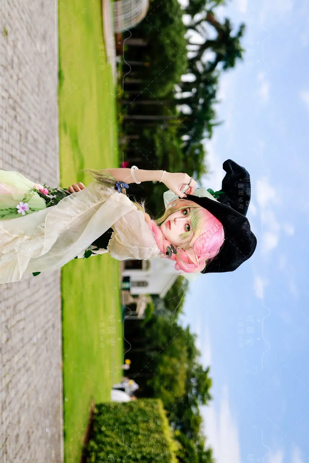 [Mitsuri Kanroji cosplay] Forest-style Headcanon with pink-green gradient hair by 就是一个铲屎官 - Image 2