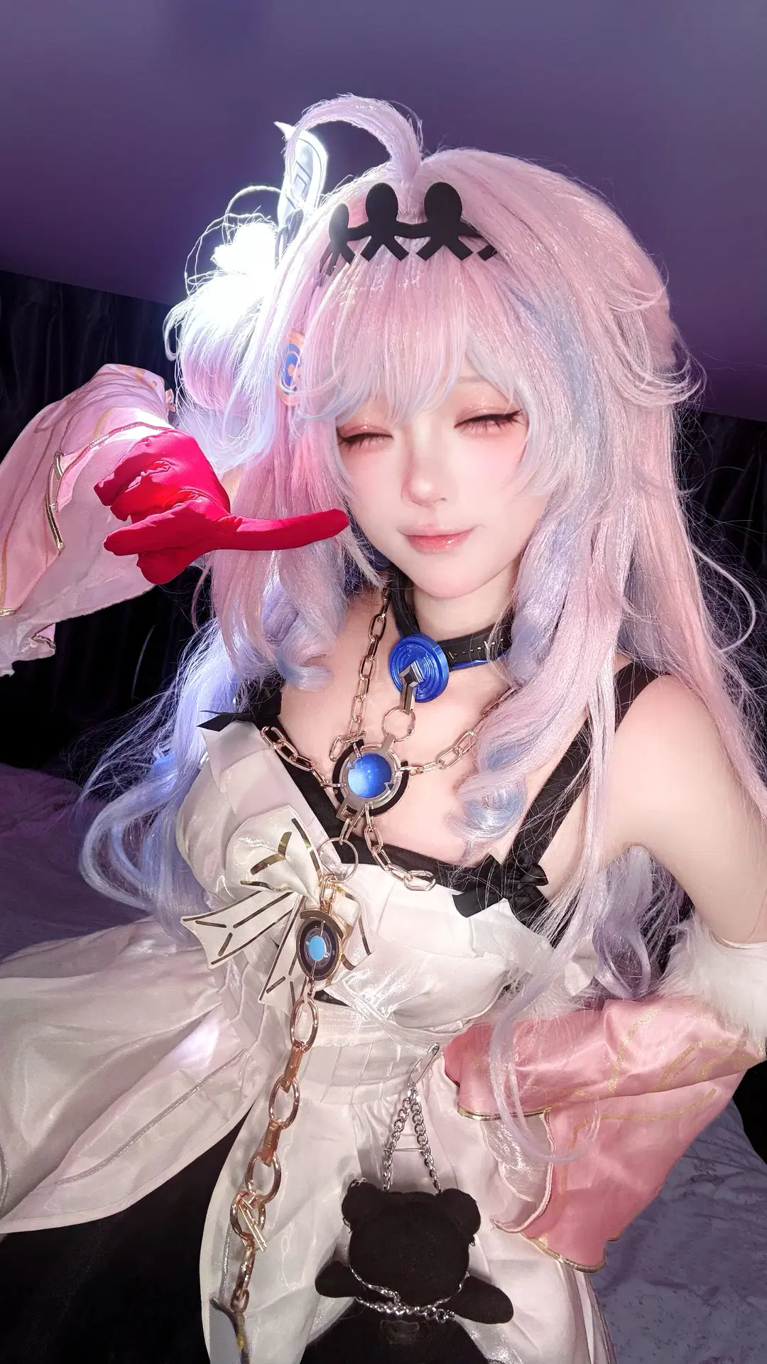 鸣潮, 达妮娅cos, 二次元cosplay, 游戏角色扮演, 粉发造型