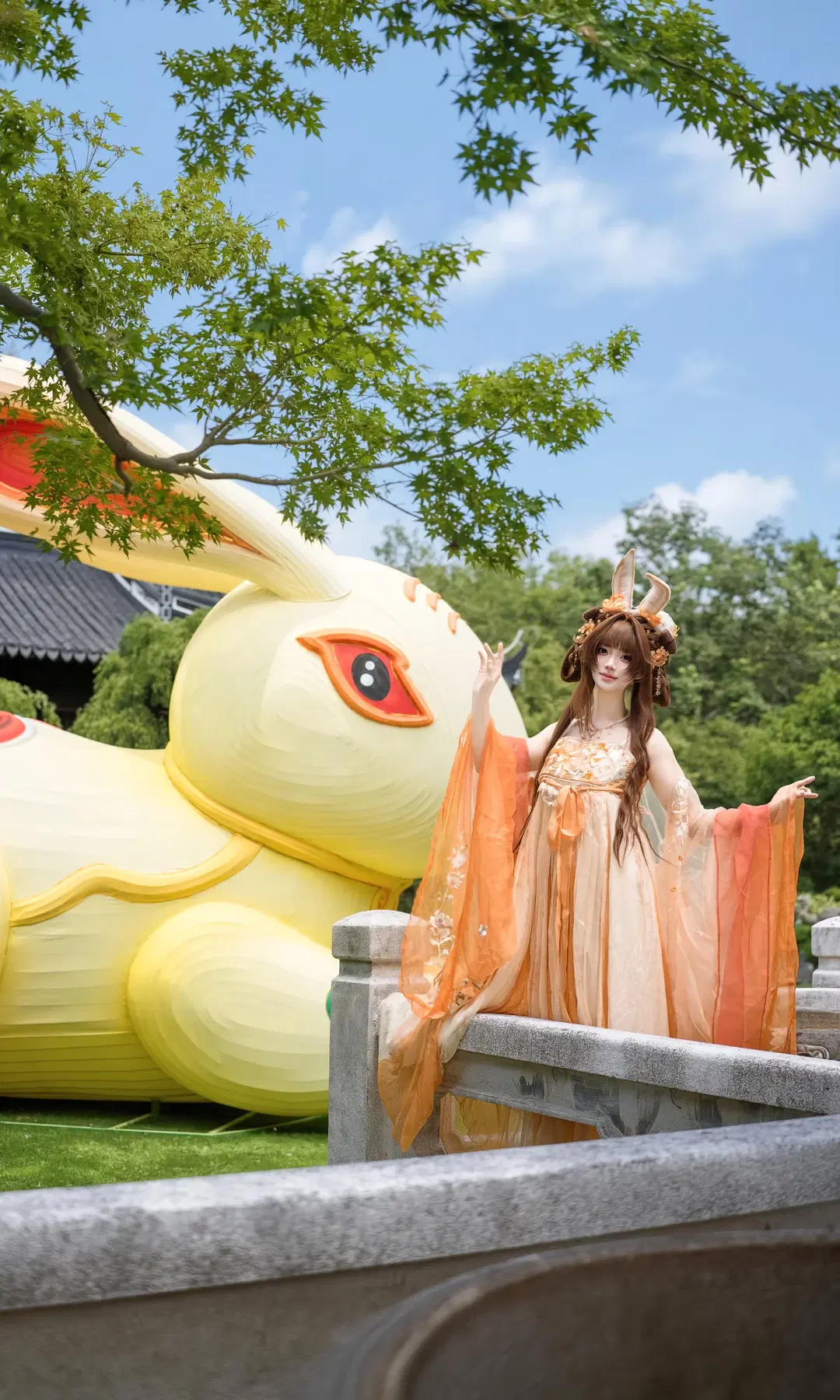 [Jade Rabbit Prefect cosplay] Jiangnan Baijingtu: Mid-Autumn garden stroll at Guilin Park by 七奈Nanako - Image 9