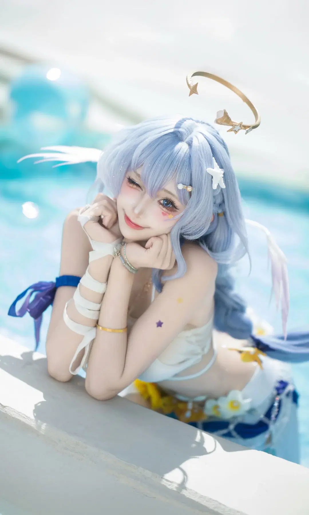 【ロビン コスプレ】夏のプールのそばで夏空の歌の最後の一曲を歌い終えて - 七奈Nanako - 11枚目