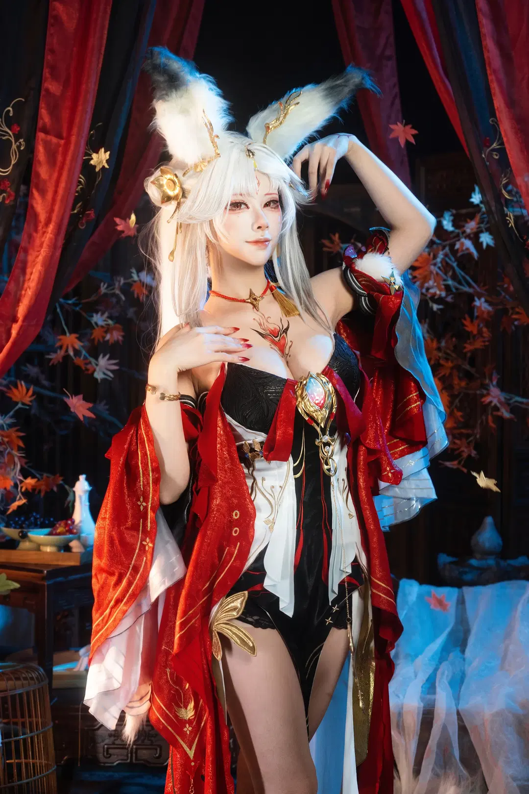 鸣潮, 古风奇幻, 心月狐cos, 狐系cos, 红黑白金