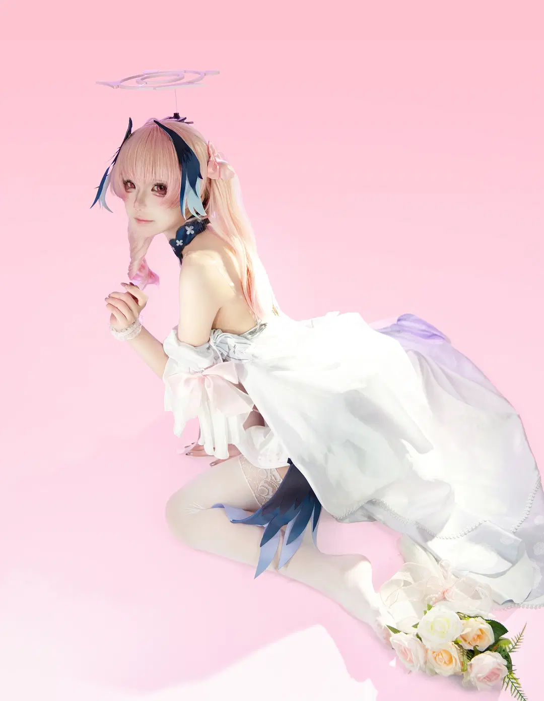 [Shimoe Koharu cosplay] Blue Archive white studio photography record by 梁有幸（正片版 - Image 2