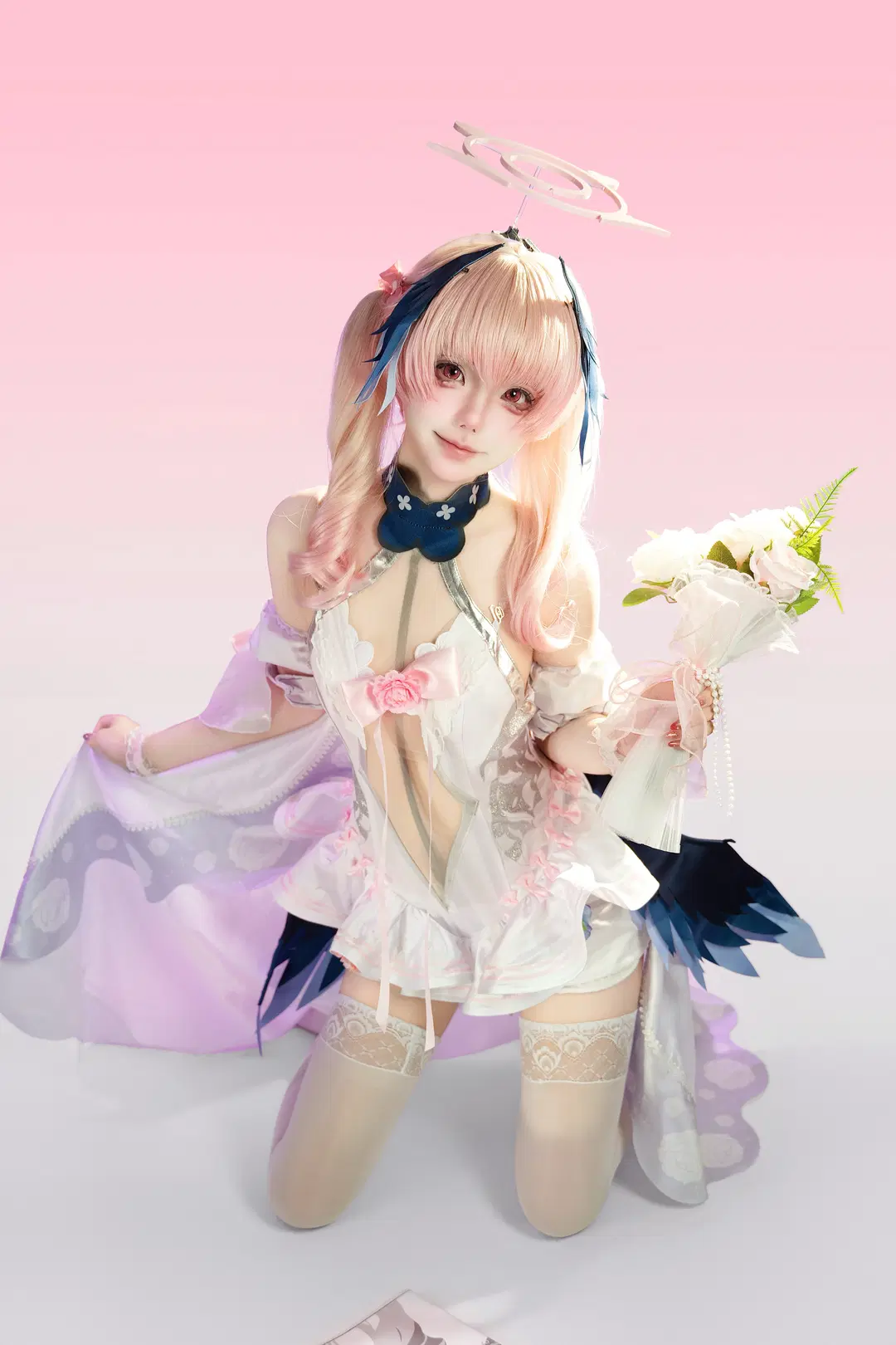 [Shimoe Koharu cosplay] Blue Archive white studio photography record by 梁有幸（正片版 - Image 7