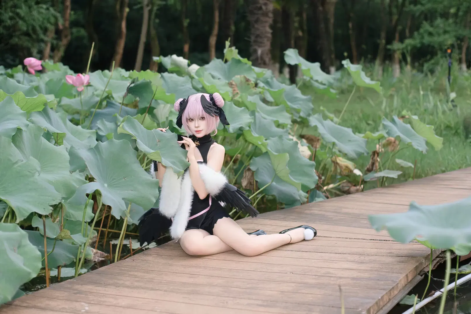 【下江コハル コスプレ】ブルーアーカイブ チャイナドレスの装い、西南湖に揺れる夏の光影 - 啸啸 - 10枚目