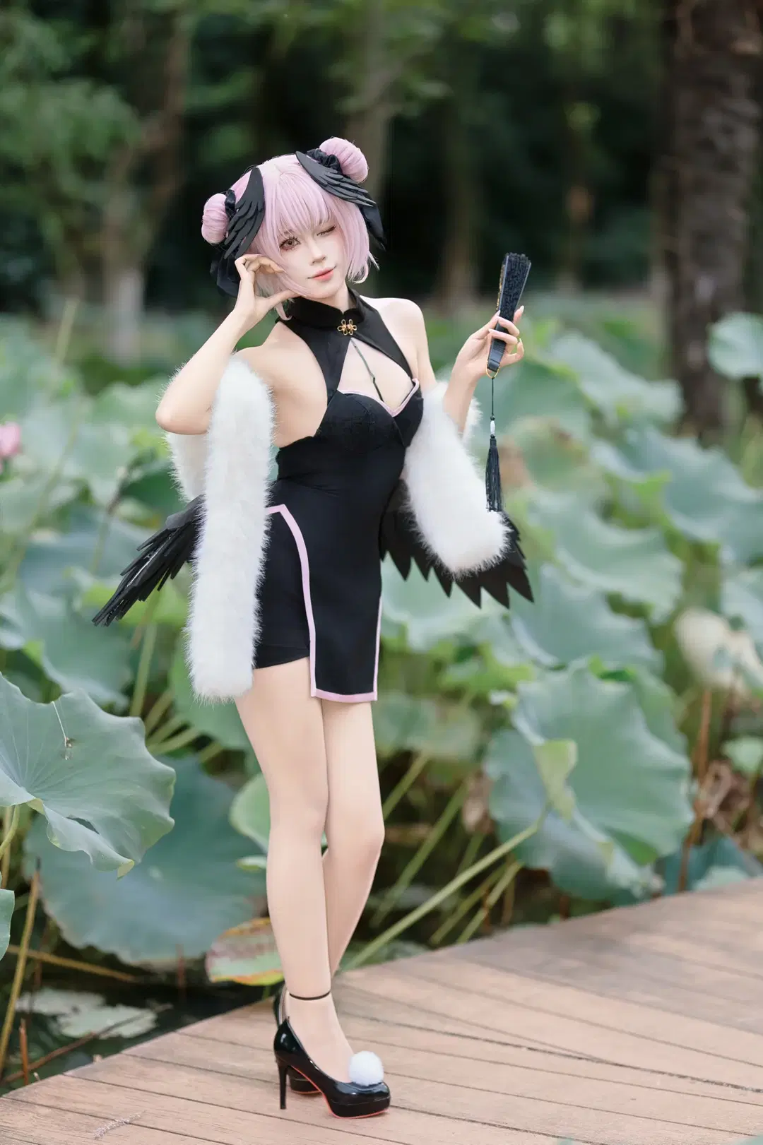 【下江コハル コスプレ】ブルーアーカイブ チャイナドレスの装い、西南湖に揺れる夏の光影 - 啸啸 - 11枚目