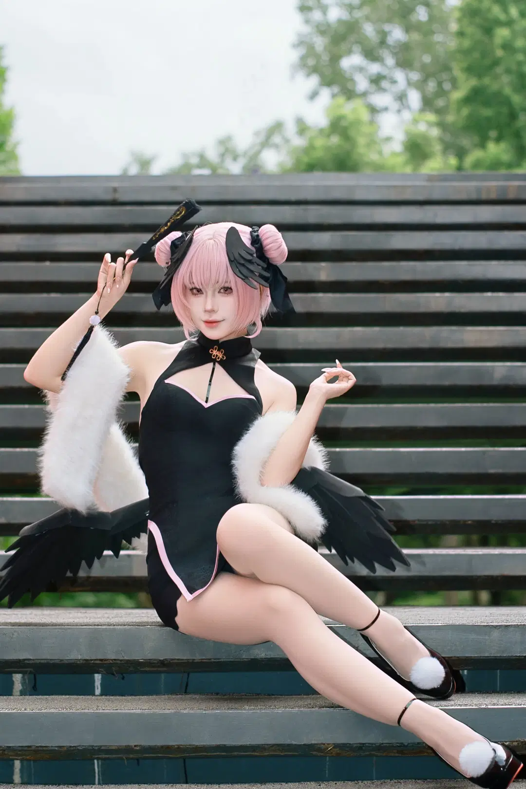 【下江コハル コスプレ】ブルーアーカイブ チャイナドレスの装い、西南湖に揺れる夏の光影 - 啸啸 - 6枚目