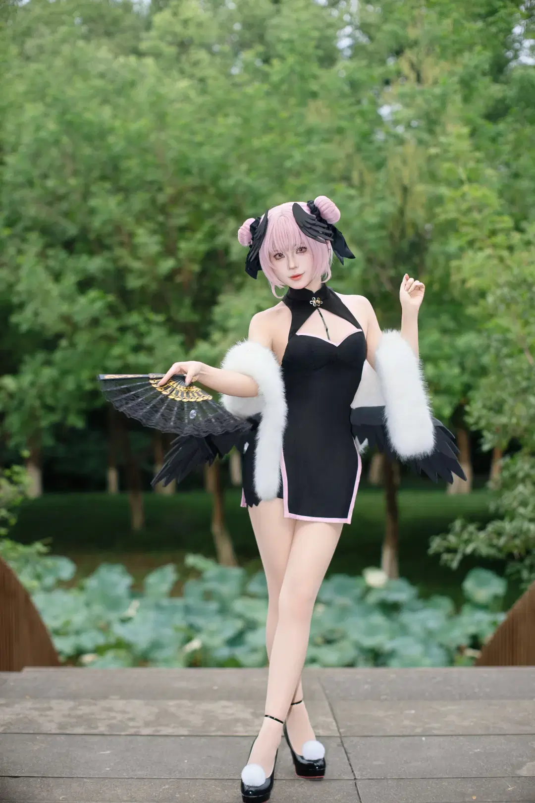 【下江コハル コスプレ】ブルーアーカイブ チャイナドレスの装い、西南湖に揺れる夏の光影 - 啸啸 - 7枚目