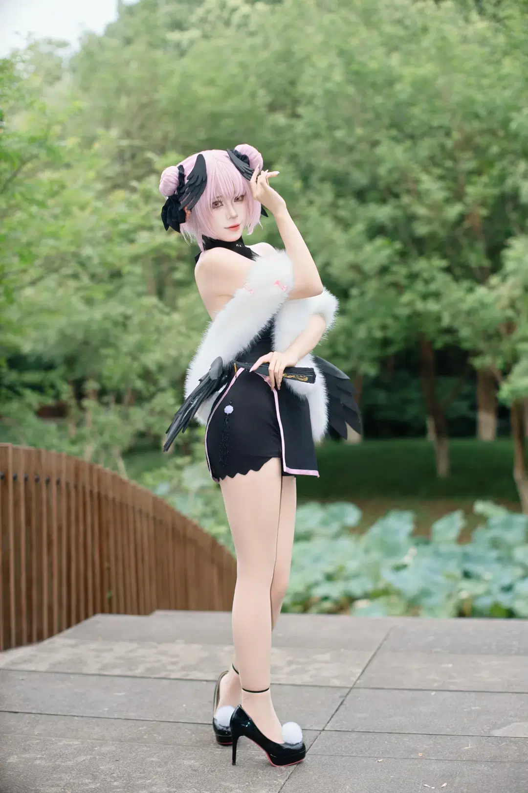 【下江コハル コスプレ】ブルーアーカイブ チャイナドレスの装い、西南湖に揺れる夏の光影 - 啸啸 - 8枚目