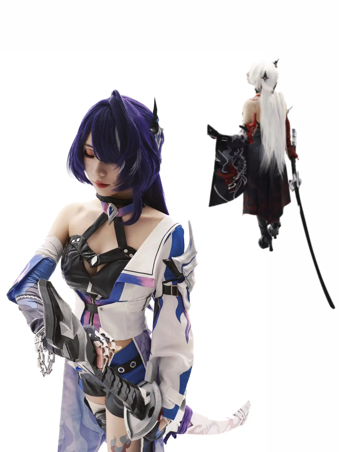 [Acheron Cosplay] Honkai: Star Rail Acheron Shoot: Cool Allure and Lethal Austerity in a White Studio by 秋风今天不修图 - Image 4