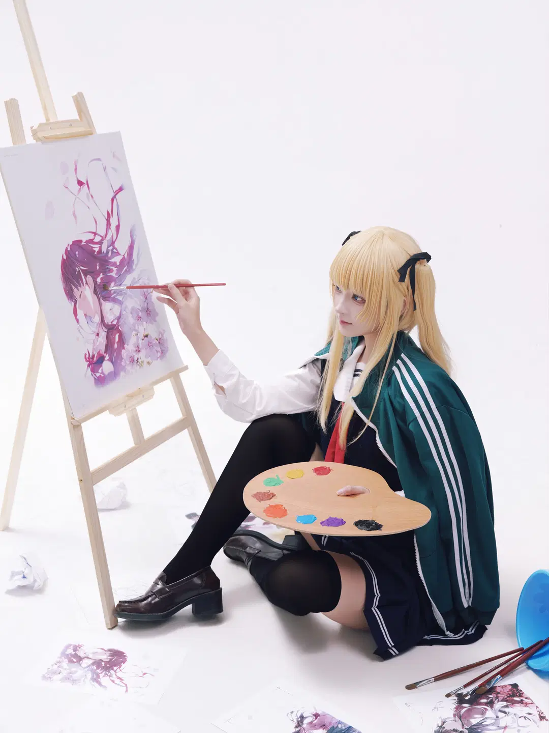 [Eriri Spencer Sawamura cosplay] Saekano: How to Raise a Boring Girlfriend, Blonde twin-tail artist girl by 秋风今天不修图 - Image 5