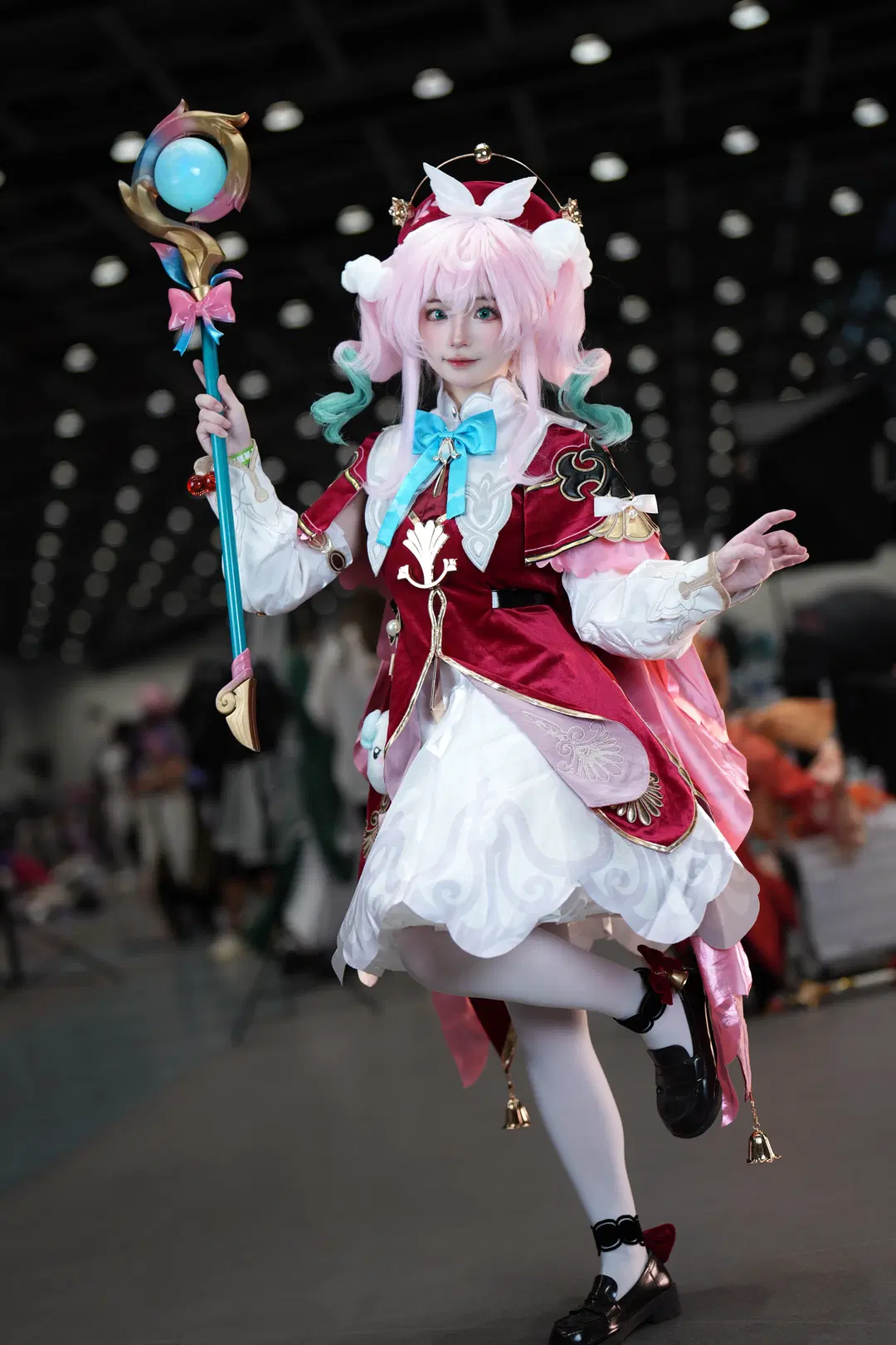 崩壊：スターレイル, イベント写真, ヒアシンシア コスプレ, 白ストッキング, ピンクのツインテール