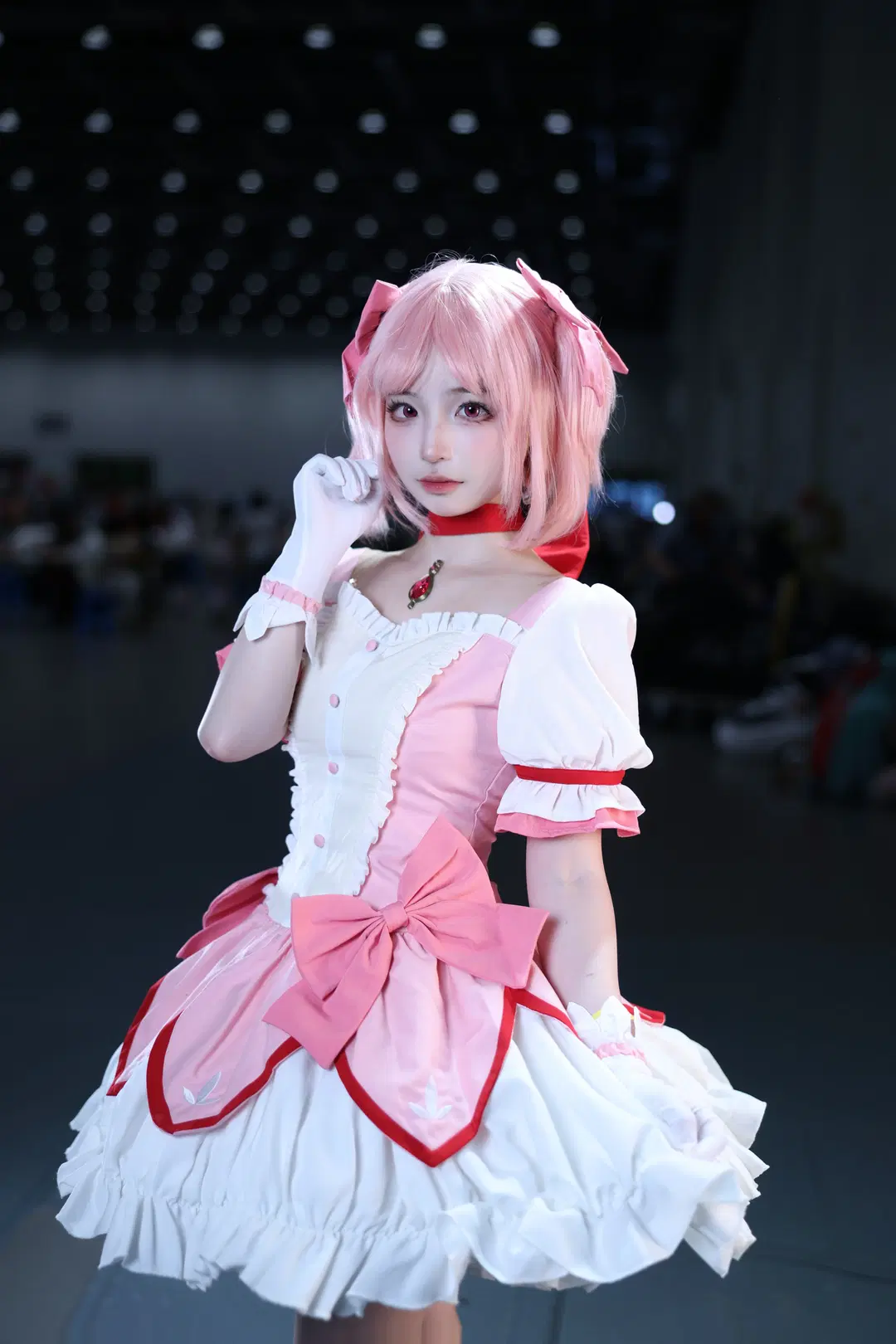 漫展返图, 鹿目圆cos, 魔法少女小圆, 二次元cosplay, 粉色洋装