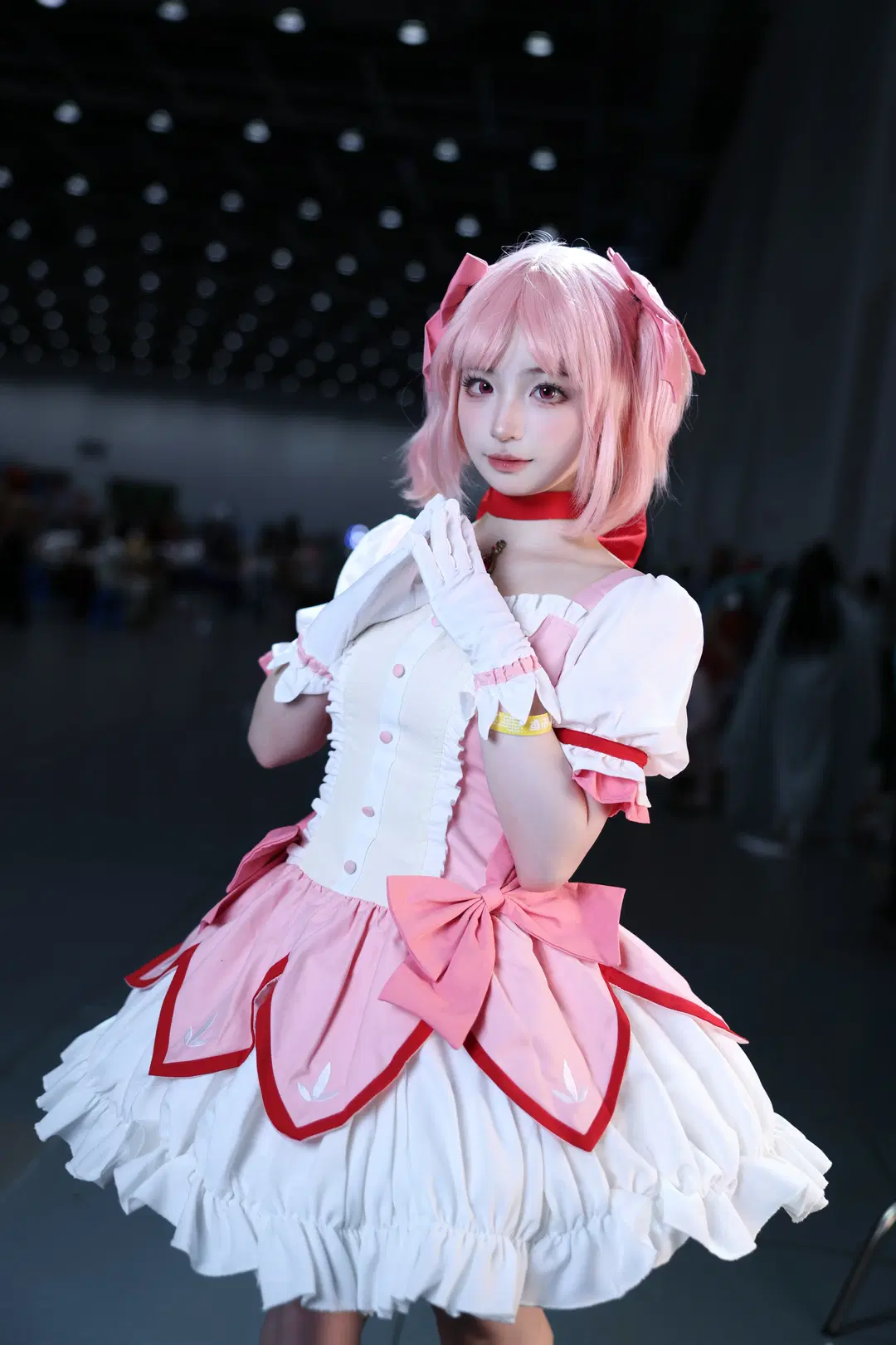 [Madoka Kaname cosplay] The classic match of the pink dress and red velvet choker by 没药了（无流量版 - Image 2